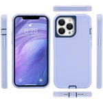 Full Body Protection Case For Iphone 13 Pro Maxcury Iphone 13 Pro Protective Case Heavy Duty Lightweight Shockproof 2 In 1 Silicone Rubber With Bumper Phone Cases For 13 Pro 6 1 Inch Lilac Navy