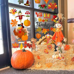 Double Sided Fall Turkey Window Stickers Deals Decor for Home