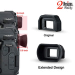 2 Types Eyecup Eyepiece Eyeshade For Canon T7I T6S T6I T5I T4I T3I T2I T1I Xsi Sl3 Sl2 Sl1 T7 T6 T5 T3 Xs 3000D Viewfinder Replaces Canon Ef Eye Cup 2 Packs