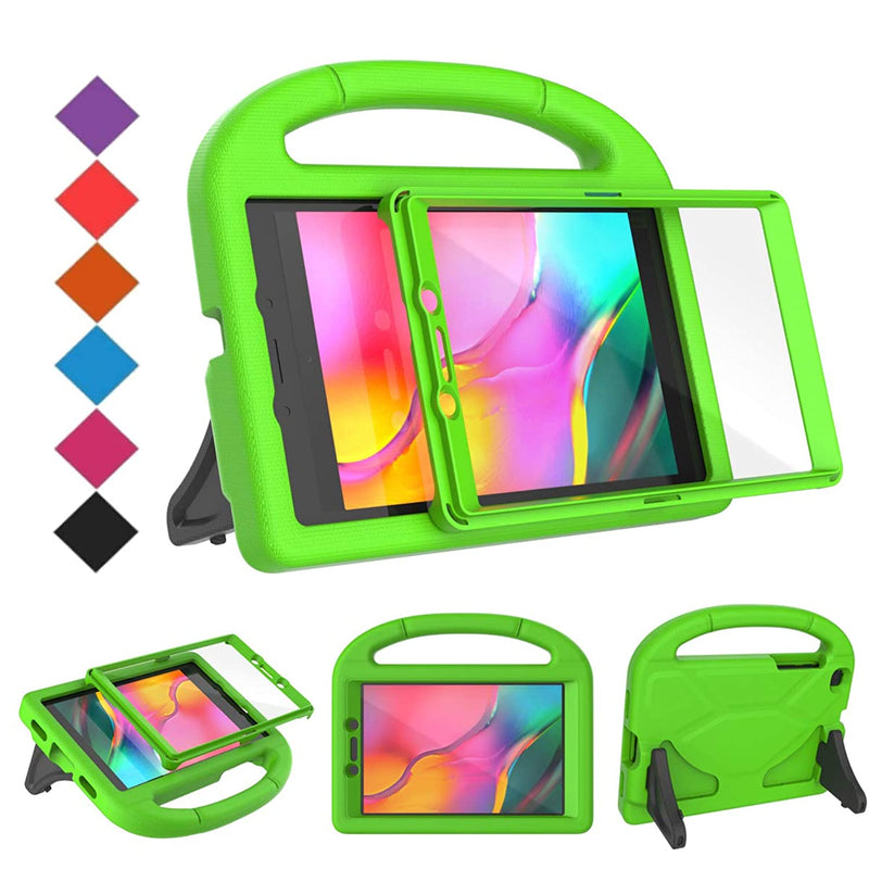 For Samsung Galaxy Tab A 8 0 Case 2019 Sm T290 T295 Tab A 8 0 2019 Case With Screen Protector Shockproof Light Weight Handle Stand Galaxy Tab A 8 0 Inch 2019 Kids Case Without S Pen Green