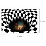 3D Checkered Illusion Clown Doormat