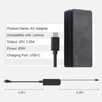 Mackertop Usb C Type 65W Ac Adapter Charger Compatible With Ideapad 100S 100 110 110S 120 120S 310 320 330S 510 710S Chromebook N22 N23 N42 Yoga 710 Flex 4 5 Laptop Power Supply Cord Ul Listed