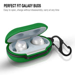 Galaxy Buds Case Protective Silicone Cover For Galaxy Buds Plus Case With Carabiner Keychain Samsung Galaxy Earbuds Accessory Green 9 Color Options