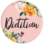 Dietitian Gift Vintage Rose Watercolor Floral Pink Boho Grip And Stand For Phones And Tablets