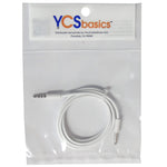 Ycs Basics White 3 Foot 3 5Mm Male To Male 4 Conductor Aux Headphone Cable