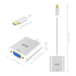 Iczi Mini Dp To Vga Mini Displayport To Vga Adapter Cable Converter Aluminum Body Support 1080P For Macbook Chromebook Pixel Surface Pro And More