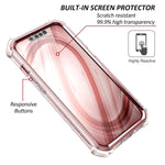 Dexnor Compatible With Iphone 13 Pro Case With Screen Protector Clear Military Rugged 360 Full Body Protective Shockproof Hard Back Defender Heavy Duty Cover Bumper For Iphone 13 Pro 6 1 Inch Pink