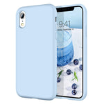 Iphone Xr Cases Iphone Xr Case Slim Lightweight Smooth Liquid Silicone Soft Gel Rubber Microfiber Lining Cushion Texture Cover Shockproof Protective Phone Cases For Iphone 10 Xr Light Blue