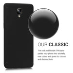 Kwmobile Tpu Case Compatible With Oneplus 3 3T Soft Thin Slim Smooth Flexible Protective Phone Cover Metallic Black