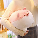 Soft Fat Pig Hugging Ow Cute Piggy Stuffed Doll Toy Gifts For Bedding Kids Birthday Valentine Christmas Pink 15 7