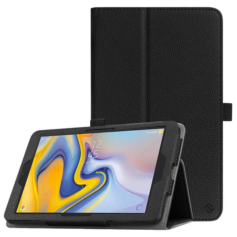 Fintie Folio Case For Samsung Galaxy Tab A 8 0 2018 Model Sm T387 Verizon Sprint T Mobile At T Slim Fit Premium Vegan Leather Stand Cover Black