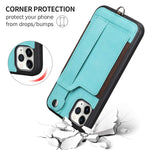 Iphone 11 Pro Max Wallet Case Iphone 11 Pro Max Case Protective Cover With Leather Pu Card Holder Adjustable Detachable Iphone Lanyard Stand Strap For Iphone 11 Pro Max 6 5 Inch 2019 Green