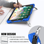 Ipad 9 7 Inch Case Ipad 9 7 2017 2018 Case Ipad Air 2 Case 2017 Ipad Pro 9 7 Case 2016 With Kickstand Hand Strap And Shoulder Strap Blue