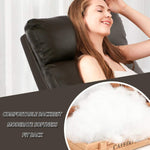 Modern Reclining Chair For Lounge With Fabric Padded Seat Backrest