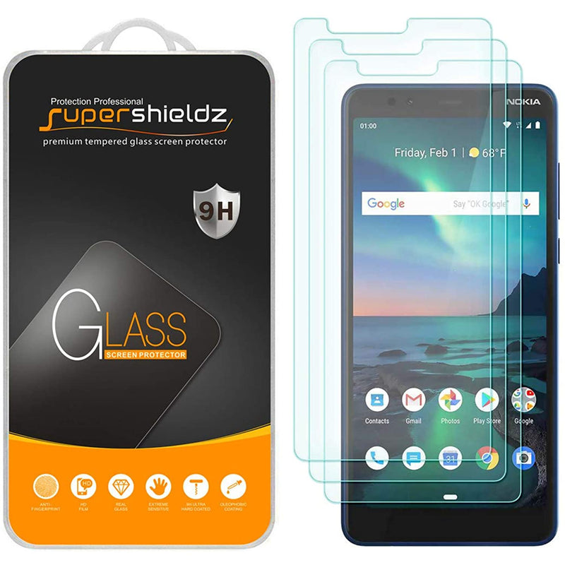 3 Pack Supershieldz Designed For Nokia 3 1 Plus Us Cricket Wireless Version Tempered Glass Screen Protector Anti Scratch Bubble Free