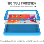 Kids Case For New Ipad 10 2 2019 Ipad 7Th Generation Case With Built In Screen Protector Shockproof Light Weight Handle Stand Kids Case For Apple Ipad 10 2 2019 Latest Model Blue