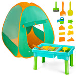 Kids Sand And Water Table With Play Tent Toddler Beach Toys Set With Tent For Kids Indoor Outdoor Toys Beach Play Activity Table Sandbox Toys For 2 3 4 5 Year Old Boys Girls Gift