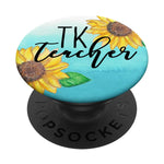 Tk Teacher Watercolor Sunflower Transitional Kindergarten Grip And Stand For Phones And Tablets