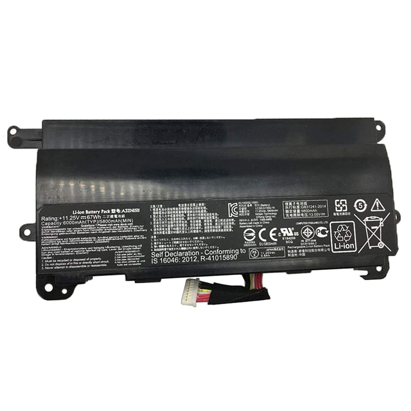 11 25V 67Wh 6 Cell A32N1511 Laptop Battery Compatible With Asus Rog G752 G752V G752Vl G752Vm G752Vt Gfx72J G752Vy Series Notebook A32Lm9H 0B110 00370000