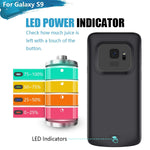 Battery Case For Samsung Galaxy S9 4700Mah Rechargeable Extended Battery Charging Case External Battery Charger Case Add 100 Extra Juice