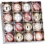 Contrast Color Theme Painting Glittering Christmas Decorative Hanging Christmas Balls Ornaments Set