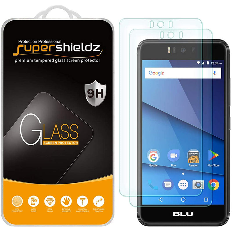 2 Pack Supershieldz Designed For Blu R2 Tempered Glass Screen Protector Anti Scratch Bubble Free
