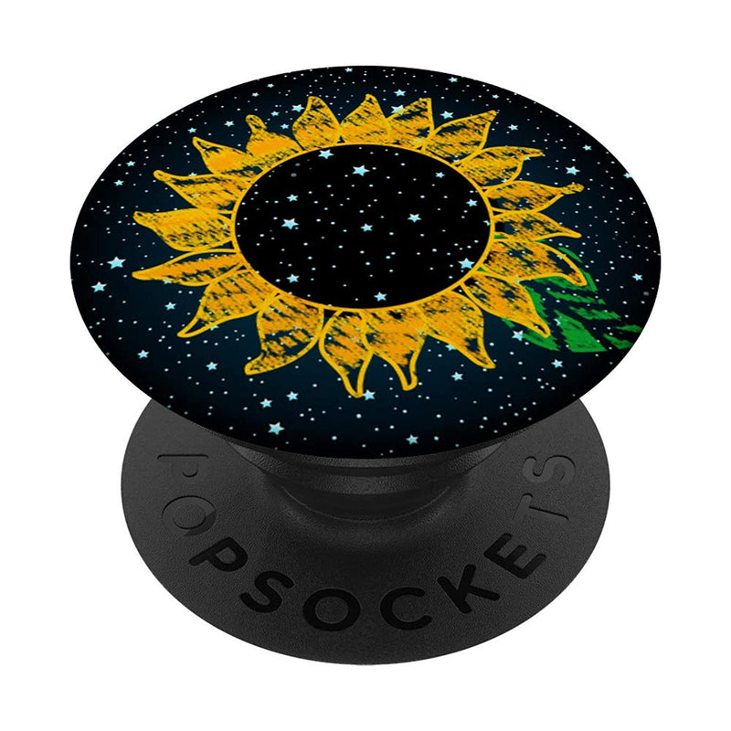 Celestial Sunflower Stars Witchy Space Night Sky Astrology Grip And Stand For Phones And Tablets