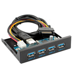 CY USB 3.0 HUB 4 Ports Front Panel to Motherboard 20Pin Connector Cable for 3.5" Floppy Bay