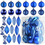 Christmas Ball Ornaments Set With Different Contrast Colors