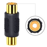 Electop 10 Pack Audio Video Gold Rca Female To Female Coupler Adapter