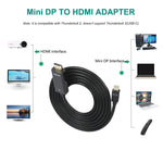 Mini Displayport To Hdmi Cable Benfei 4K Mini Dp To Hdmi 6 Feet Cable Thunderbolt Compatible With Macbook Air Pro Surface Pro Dock Monitor Projector
