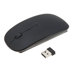 X4 Ultra Thin 2 4Ghz Wireless Rechargeable Optical Mouse Computer Pc Mice With Usb Adapter For Mac Windows Linux Mouse Wireless Black No Bluetooth With 2 4Ghz