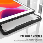 MoKo Case Fit New 2019 iPad 10.2, Anti-Scratch Transparent Hard PC Back and Shock Absorption Flexible TPU Soft Edge Bumper Slim Protective iPad 10.2 Cases for iPad 7th Generation 2019 - Black