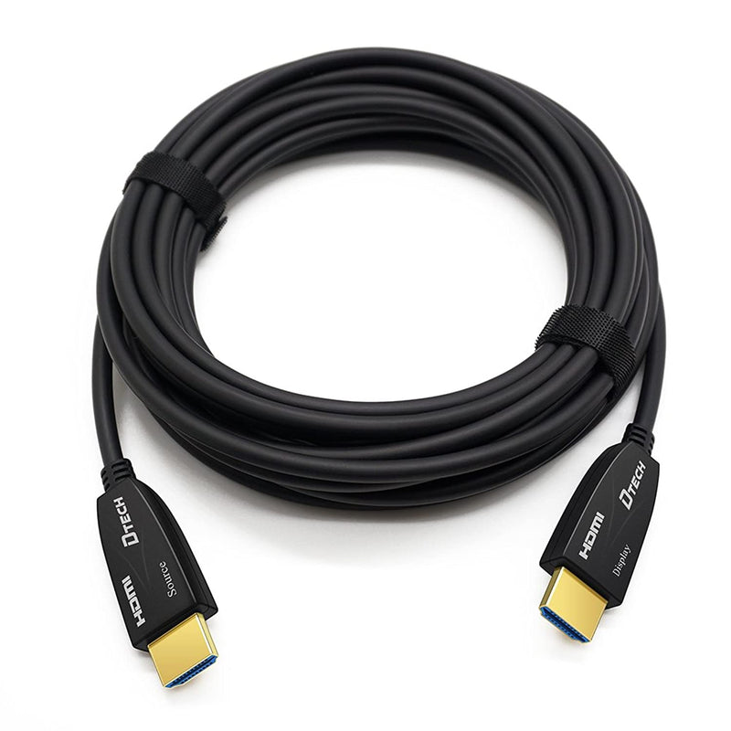 Dtech 25 Feet Fiber Optic Hdmi Cable 4K 60Hz 18Gbps Hdr 444 422 420 Sub Sampling High Speed In Wall Rated 8 Meter Black 1