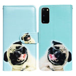 Galaxy S20 Case Bcov Funny Pug Dog Leather Flip Case Wallet Cover With Card Slot Holder Kickstand For Samsung Galaxy S20