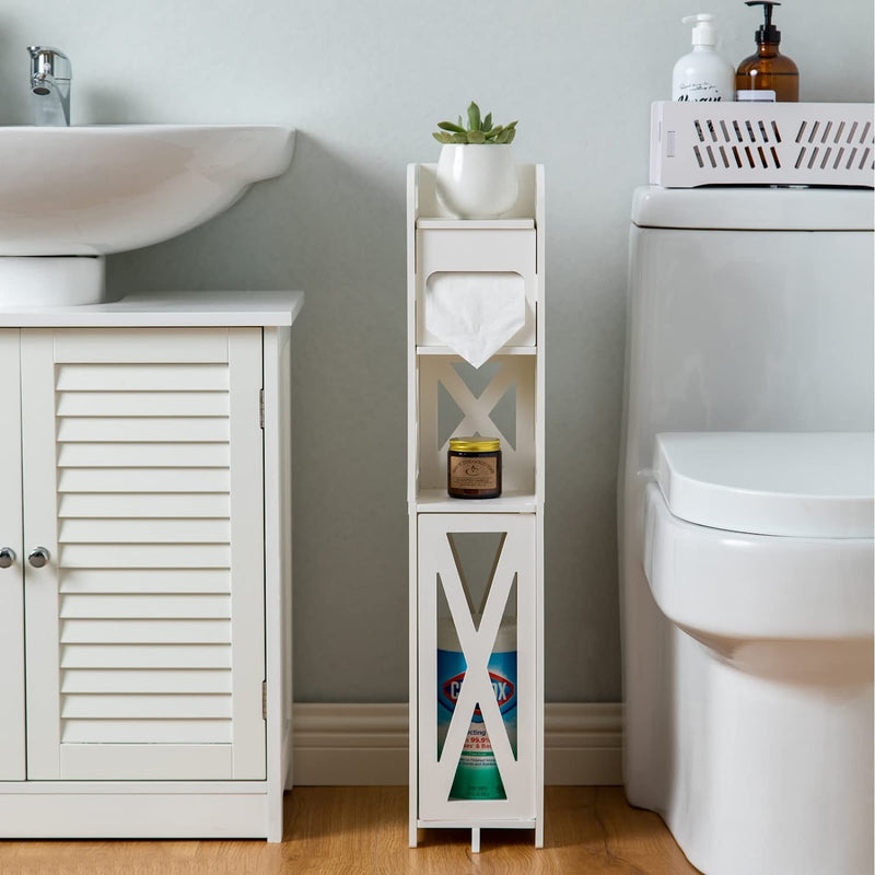 Bathroom Storage Cabinet With Toilet Paper Holder Insert