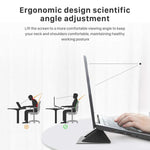 Nillkin Laptop Stand Notebook Stand Ergonomic Design With Viewing Angle Portable Folding Laptop Stand For Macbook Air Pro Tablet And Laptop Up To 15 6 Inch Gray