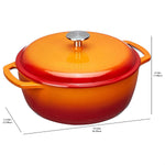 Cast Iron Covered Dutch Oven Enamled