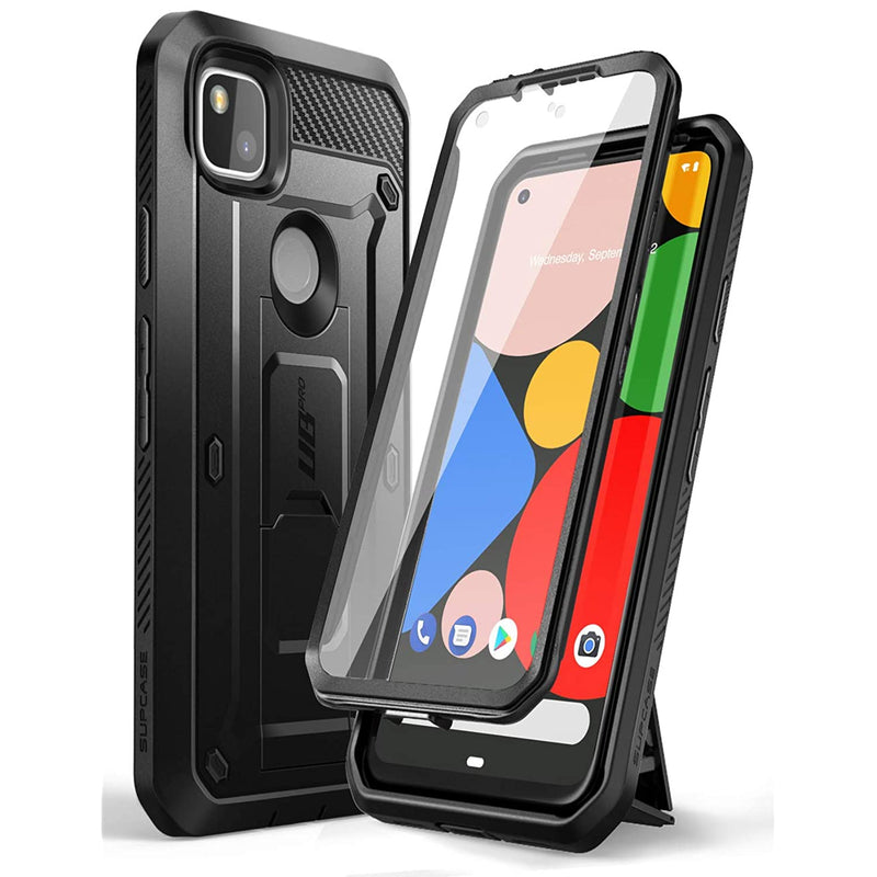 Supcase Unicorn Beetle Pro Series Case For Google Pixel 4A 2020 Release Full Body Rugged Holster Case With Built In Screen Protector Black