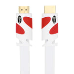 Flat Hdmi Cable 30 Feet Flat Hdmi 2 0 Cord Support 4K Ultra Hd 3D 2160P 1080P Ethernet And Audio Return White Red