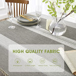 Dust Proof Spillproof Soil Resistant Cotton Linen Rectangle Table Cloths