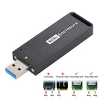 Cablecc Usb 3 1 Gen2 10Gbps To Nvme Pci E M Key Solid State Drive External Enclosure 2230 2242Mm