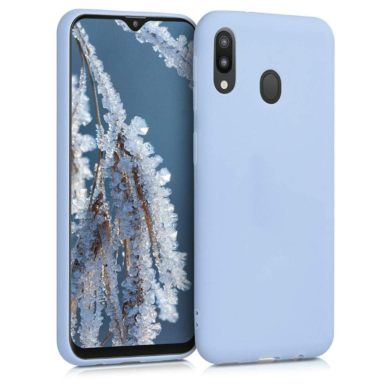 kwmobile TPU Case Compatible with Samsung Galaxy M20 (2019) - Soft Thin Slim Smooth Flexible Protective Phone Cover - Light Blue Matte