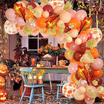 157 Pack Orange Brown Confetti Balloons 16Ft Balloon Arch