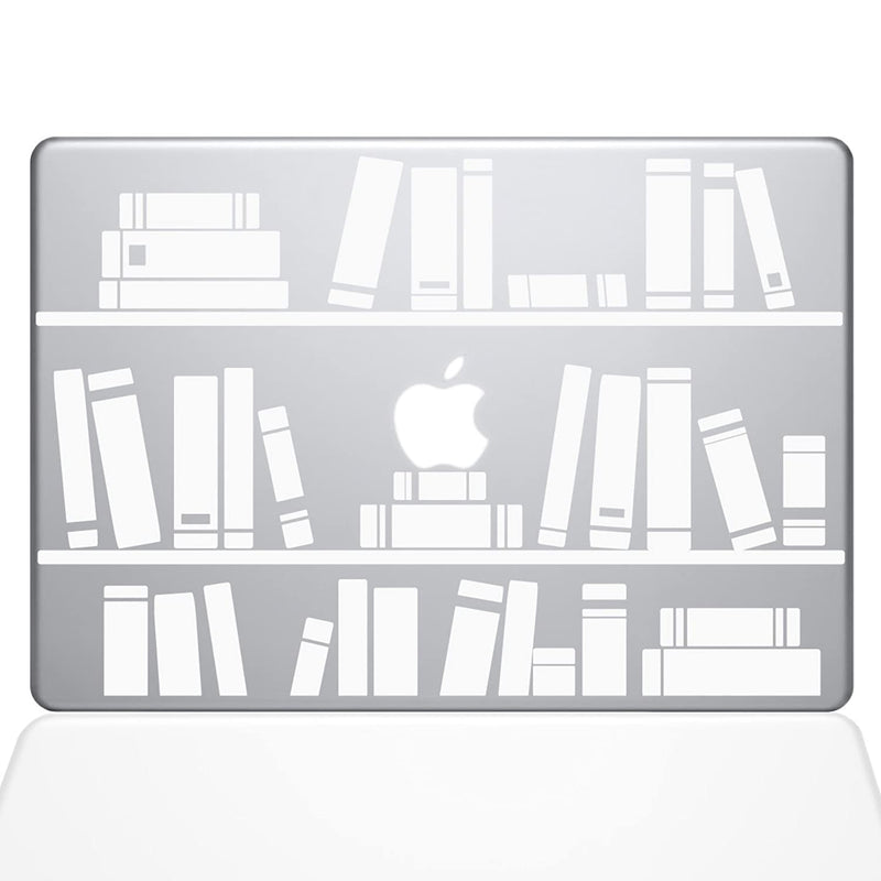The Decal Guru 1649 Mac 13X W Bookshelf Library Decal Vinyl Sticker White 13 Macbook Pro 2016 Newer