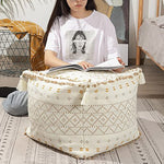 Braided Handwoven Casual Ottoman Pouf Cover
