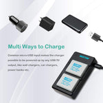 2 Pack Lp E5 Battery Packs And Rapid Usb Charger For Canon Eos Rebel T1I Xs Xsi Cameras