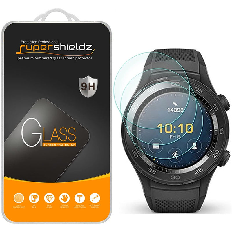 3 Pack Supershieldz Designed For Huawei Watch 2 And Watch 2 Sport Tempered Glass Screen Protector Full Screen Coverage Anti Scratch Bubble Free