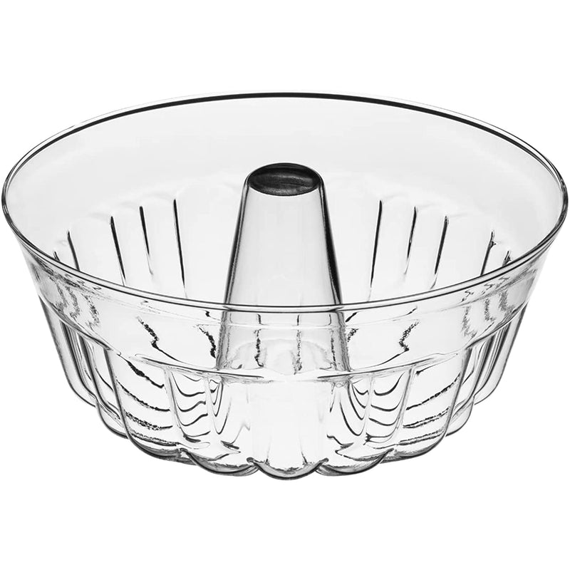 Clear Glass Fluted Bundt Cake Pan