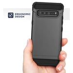 Encased Heavy Duty Galaxy S10 5G Case Scorpio Armor Military Grade Rugged Protective Cover For Samsung S10 5G Black